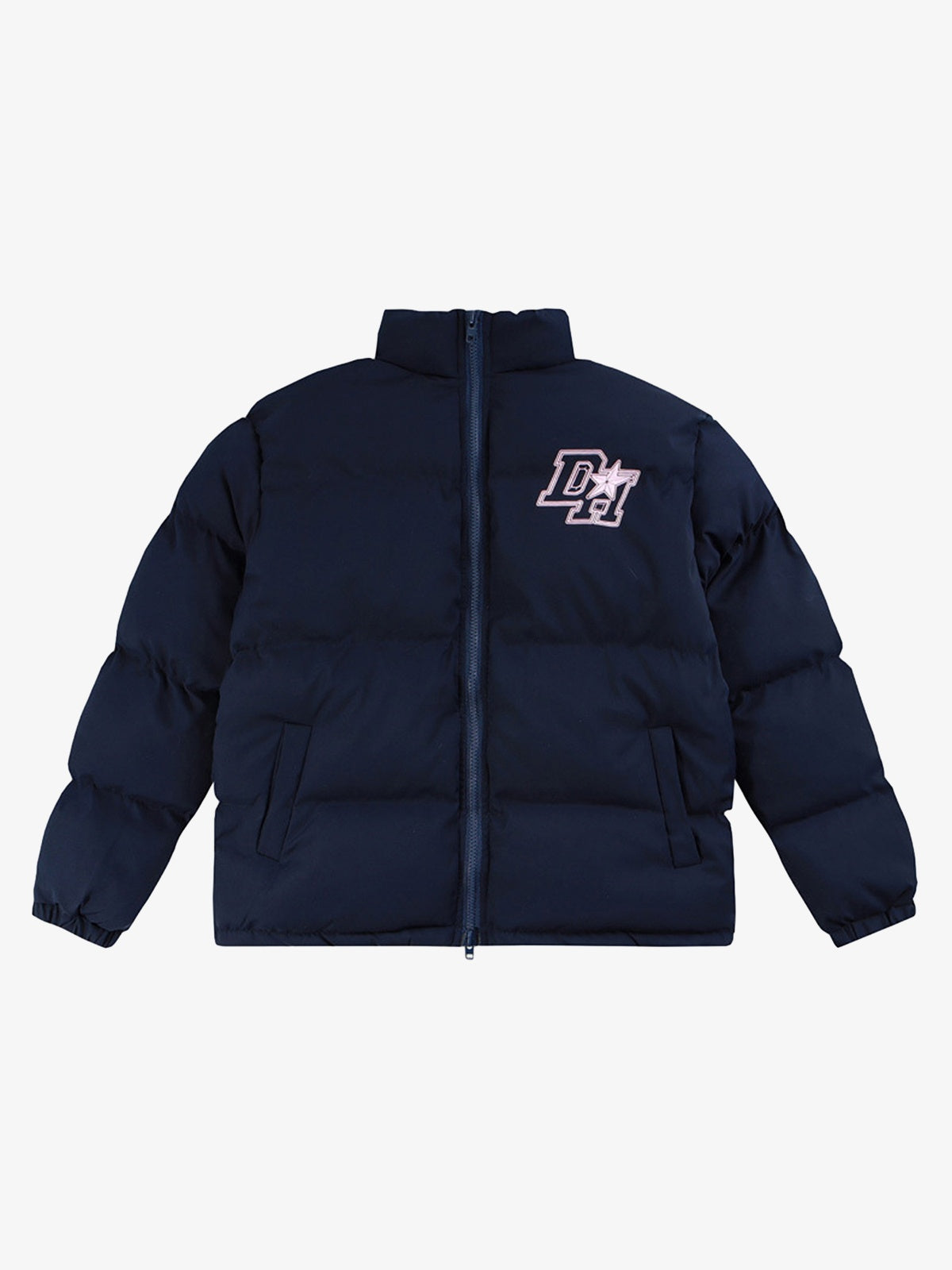 Retro Letter Print Down Jacket - 1393 
