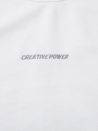Retro Rivet Letter Embroidered T-shirt 