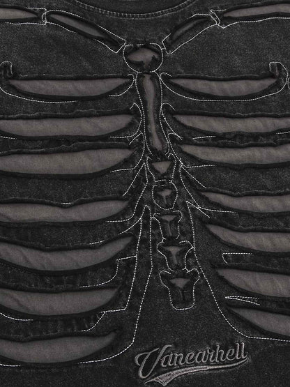 Dark Bones Washed Short-sleeved T-shirt - 1627 