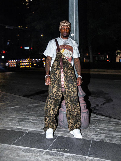 Thesupermade Leopard Print Street Style Workwear Overalls - 2020 