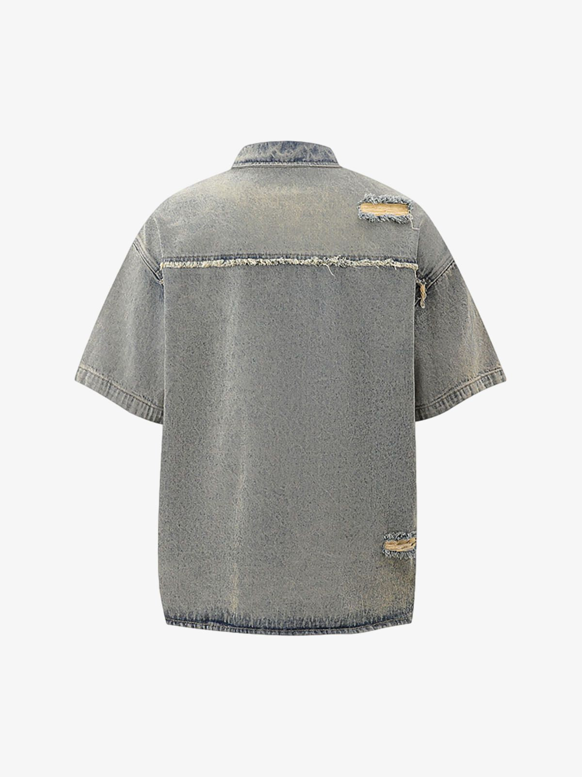 Ripped Denim Distressed Suit - 2460 