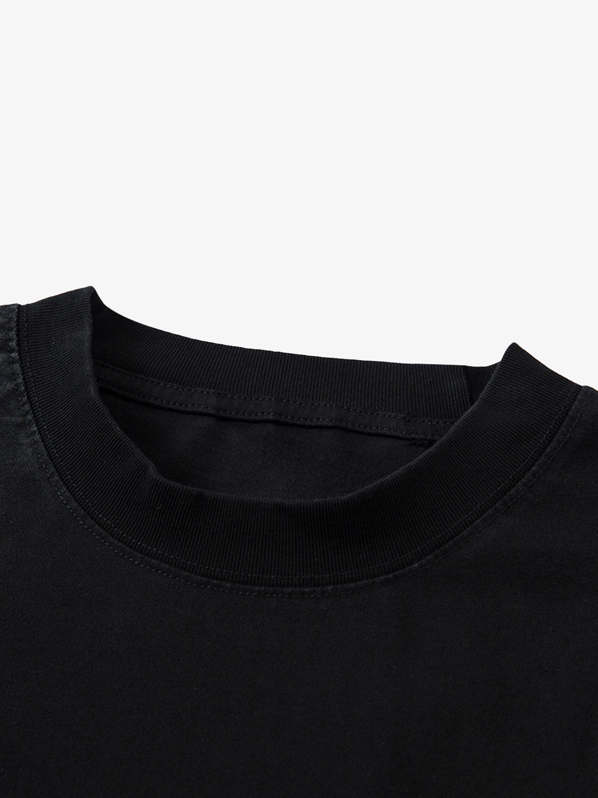 Heavy Cotton Washed Cross Shield Print T-shirt 