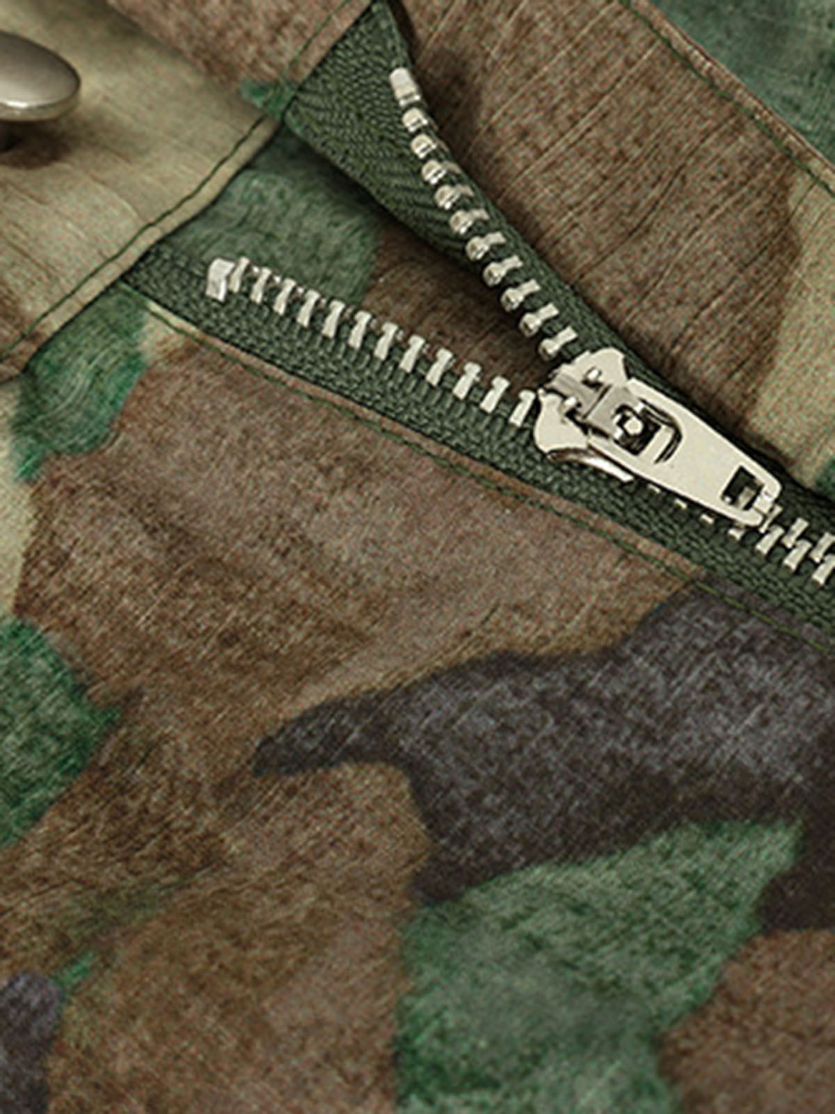 Camouflage Adjustable Belt Cargo Pants 
