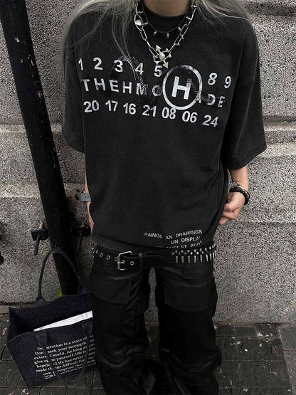 Thesupermade Washed Digital Art Street Rap T-Shirt 