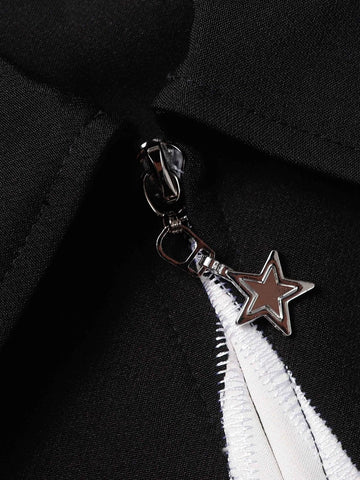 Thesupermade Star Zipper Design Shirt -1575 