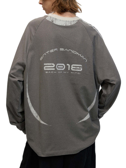 Retro Jersey  Oversized Long Sleeves T-Shirt 