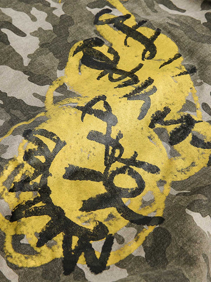 Graffiti Camouflage Baseball Bomber Jacket 