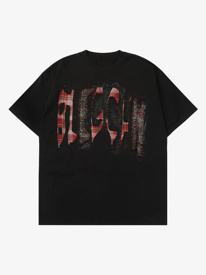 Thesupermade Street Contrast Color Embroidered T-shirt 