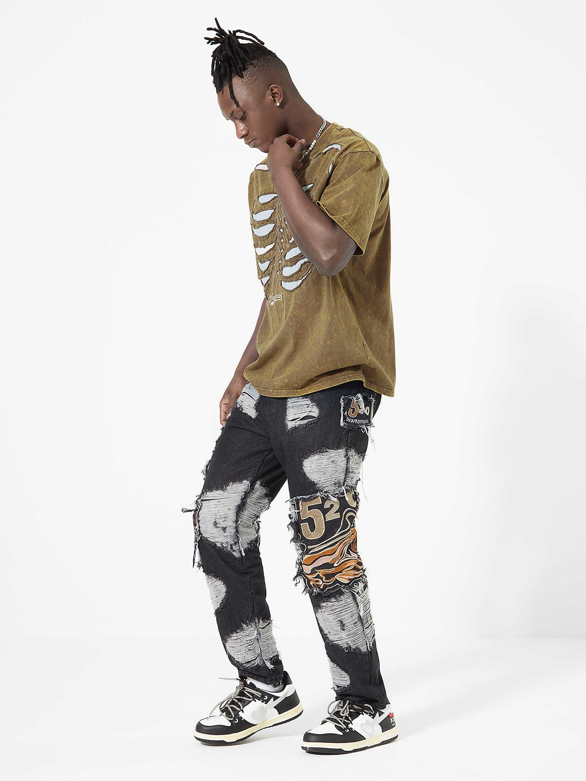Dark Bones Washed Short-sleeved T-shirt - 1627 