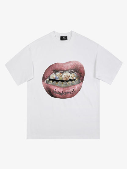 Artistic Lips Graphic T-Shirt 