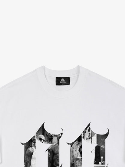 Original Photograph Letter Oversized Graphic T-Shirt 