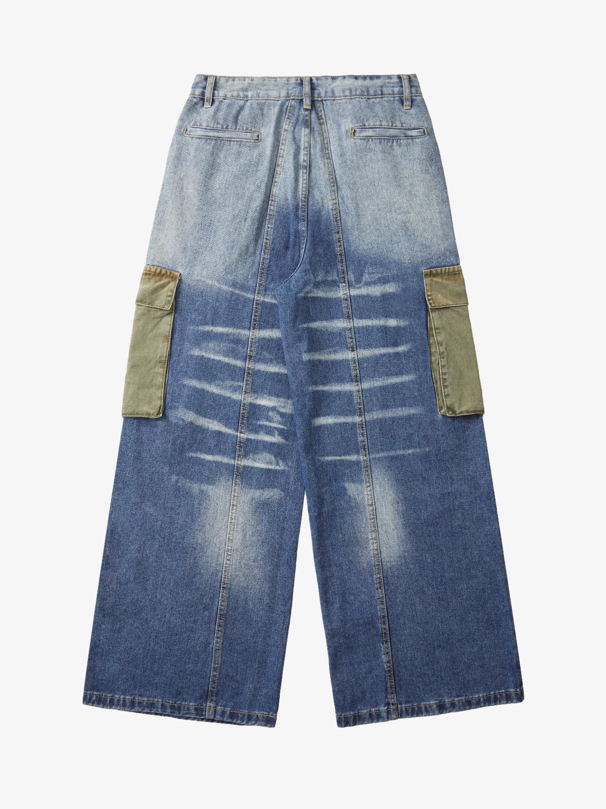 Thesupermade Homemade Large Pocket Cargo Jeans 
