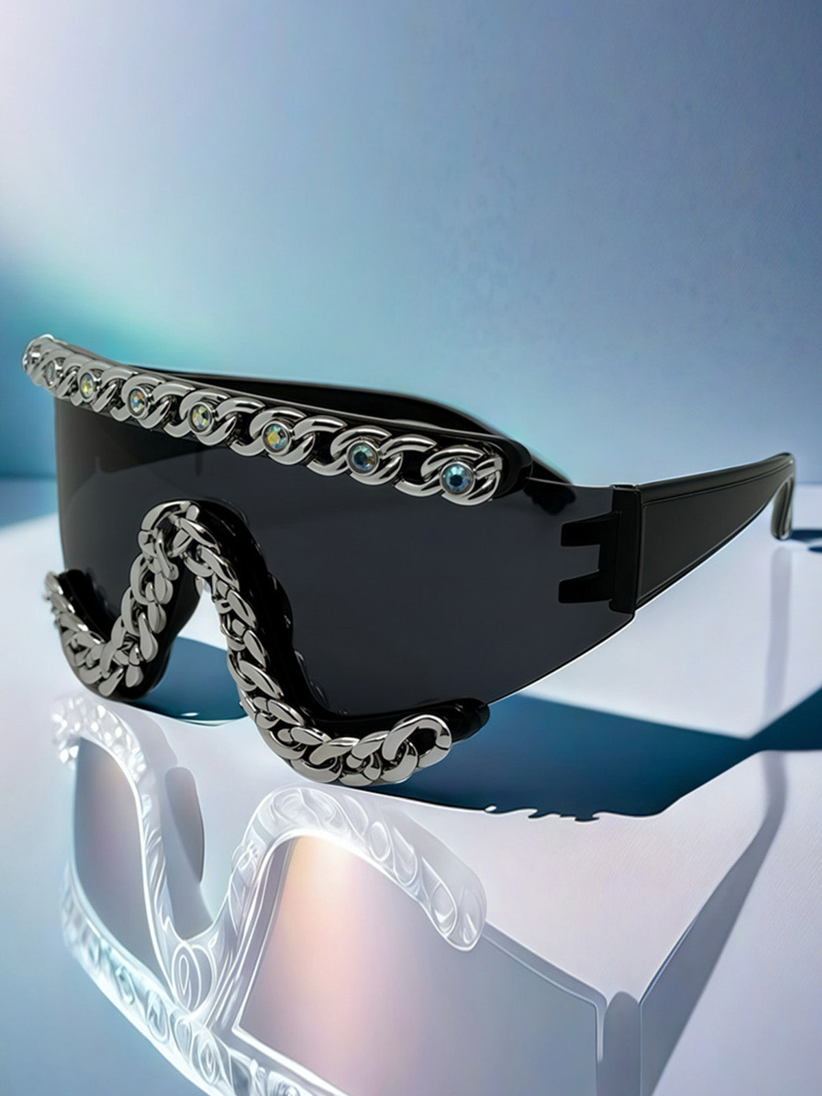 Chain-Embellished Sunglasses 