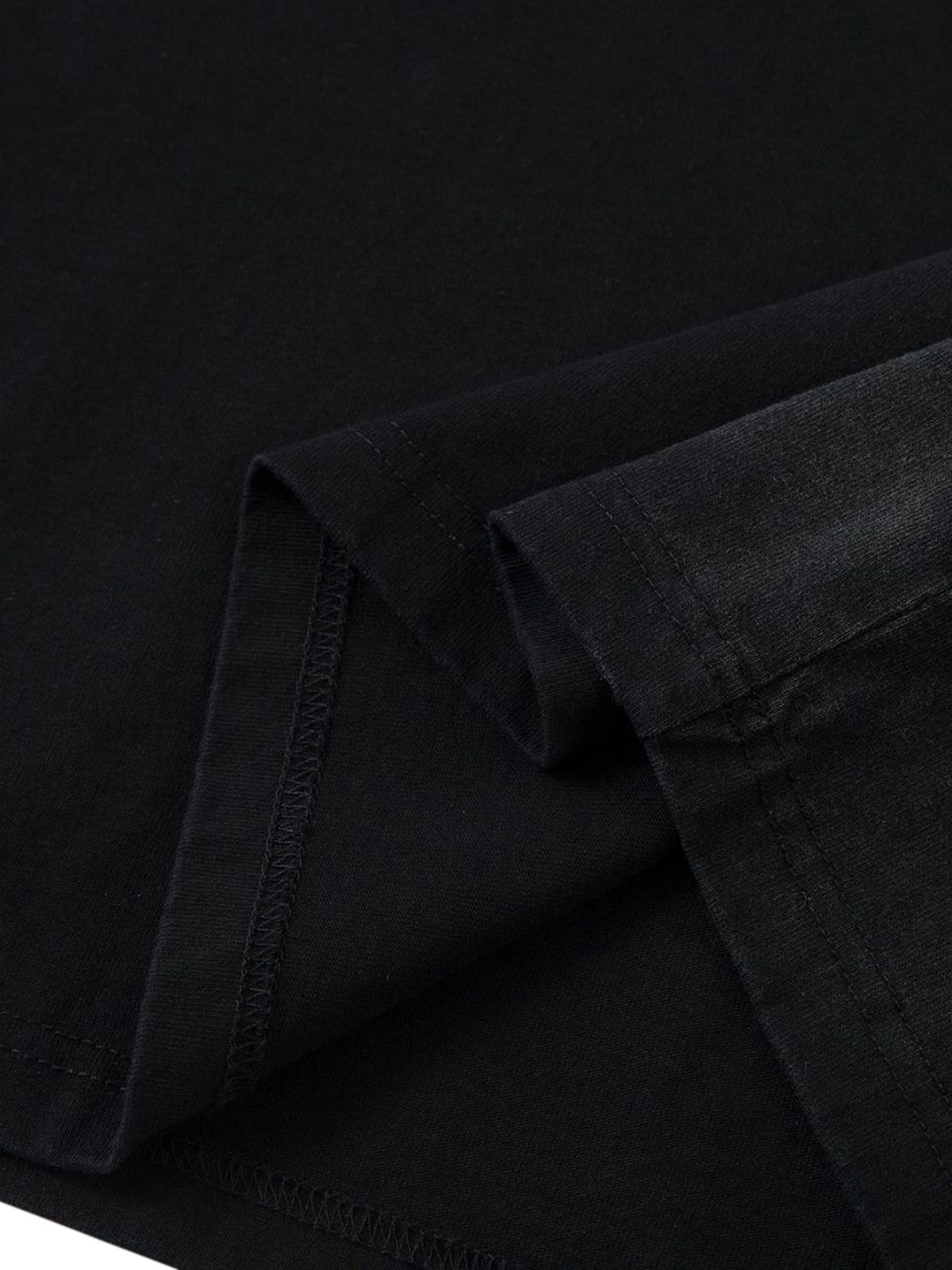 Heavy Cotton Washed Cross Shield Print T-shirt 