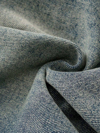 Washed Distressed Deconstructed Split Barrel Jeans - 2359 