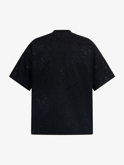 Retro Heavy Starry Sky Print Font Design Short-sleeved T-shirt 