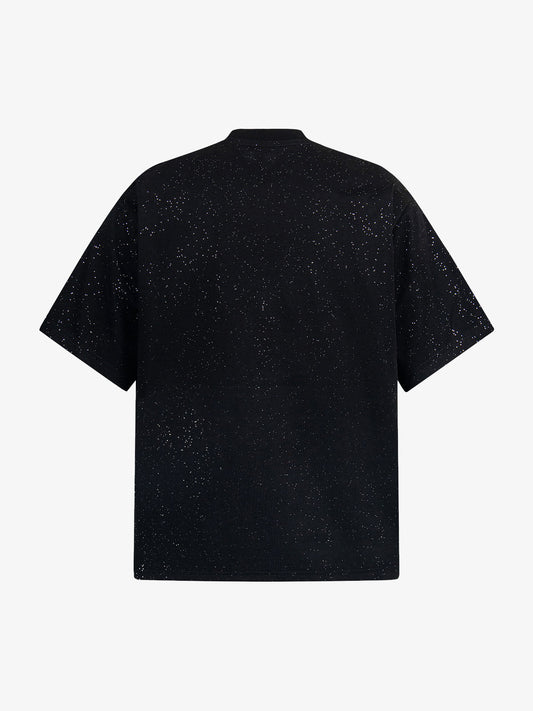 Retro Heavy Starry Sky Print Font Design Short-sleeved T-shirt 