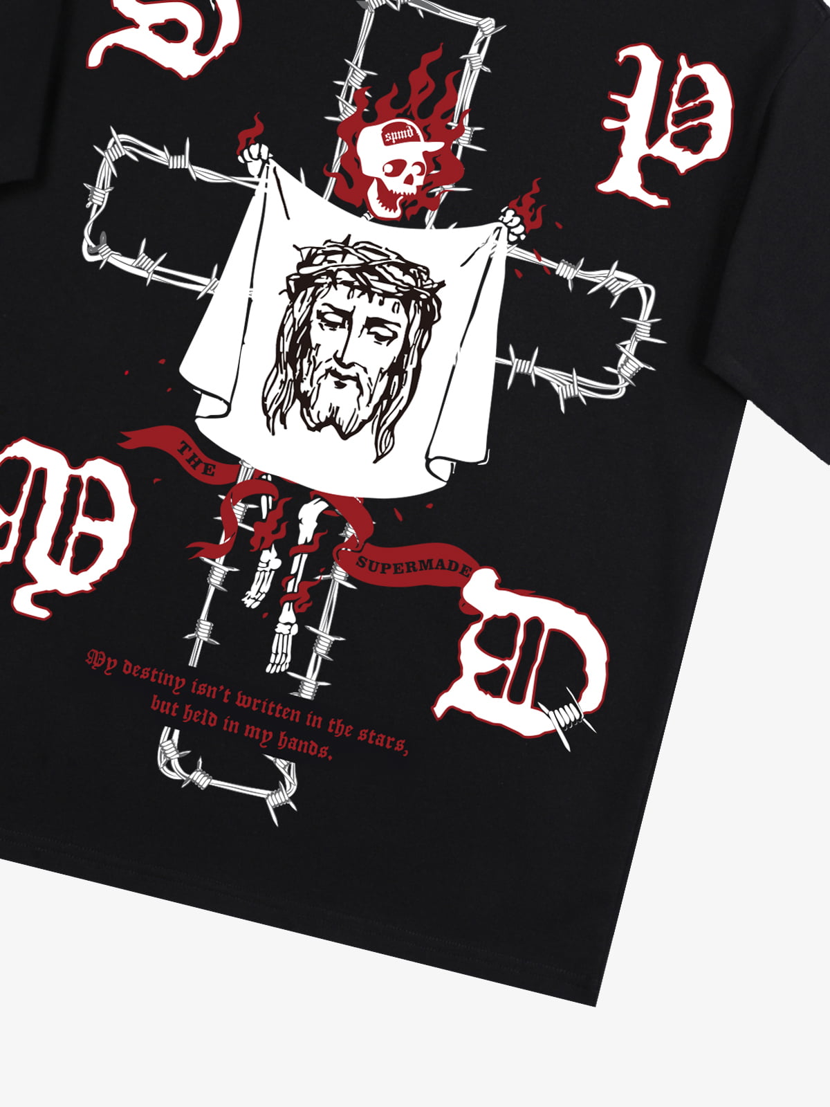 Original Skull and Jesus  Print T-Shirt 