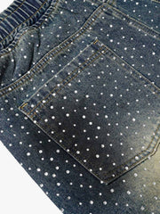 Heavy Diamond Drawstring Denim Jorts 