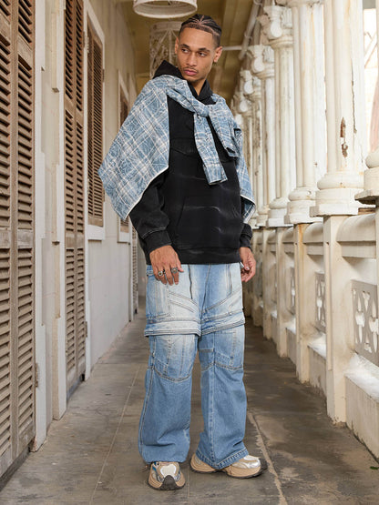 Thesupermade Tie-dye Contrasting Print Pullover Hoodie 