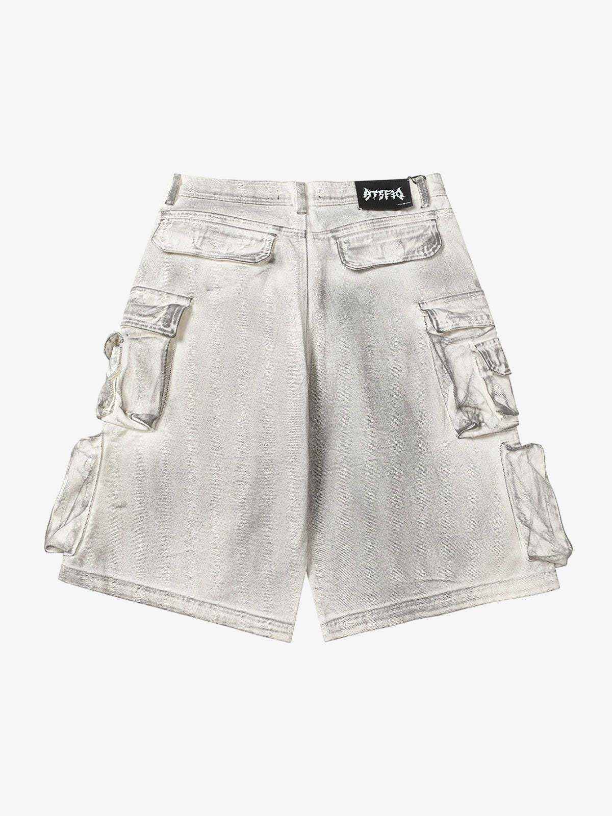 Distressed Multi-Pocket Cargo Shorts 