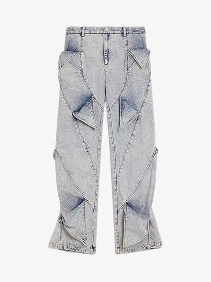 Thesupermade High Street Deconstructed Washed Jeans 