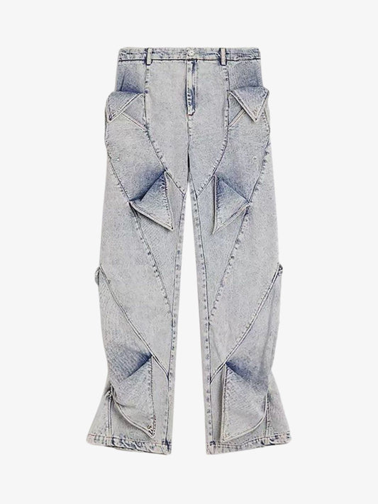 Thesupermade High Street Deconstructed Washed Jeans 