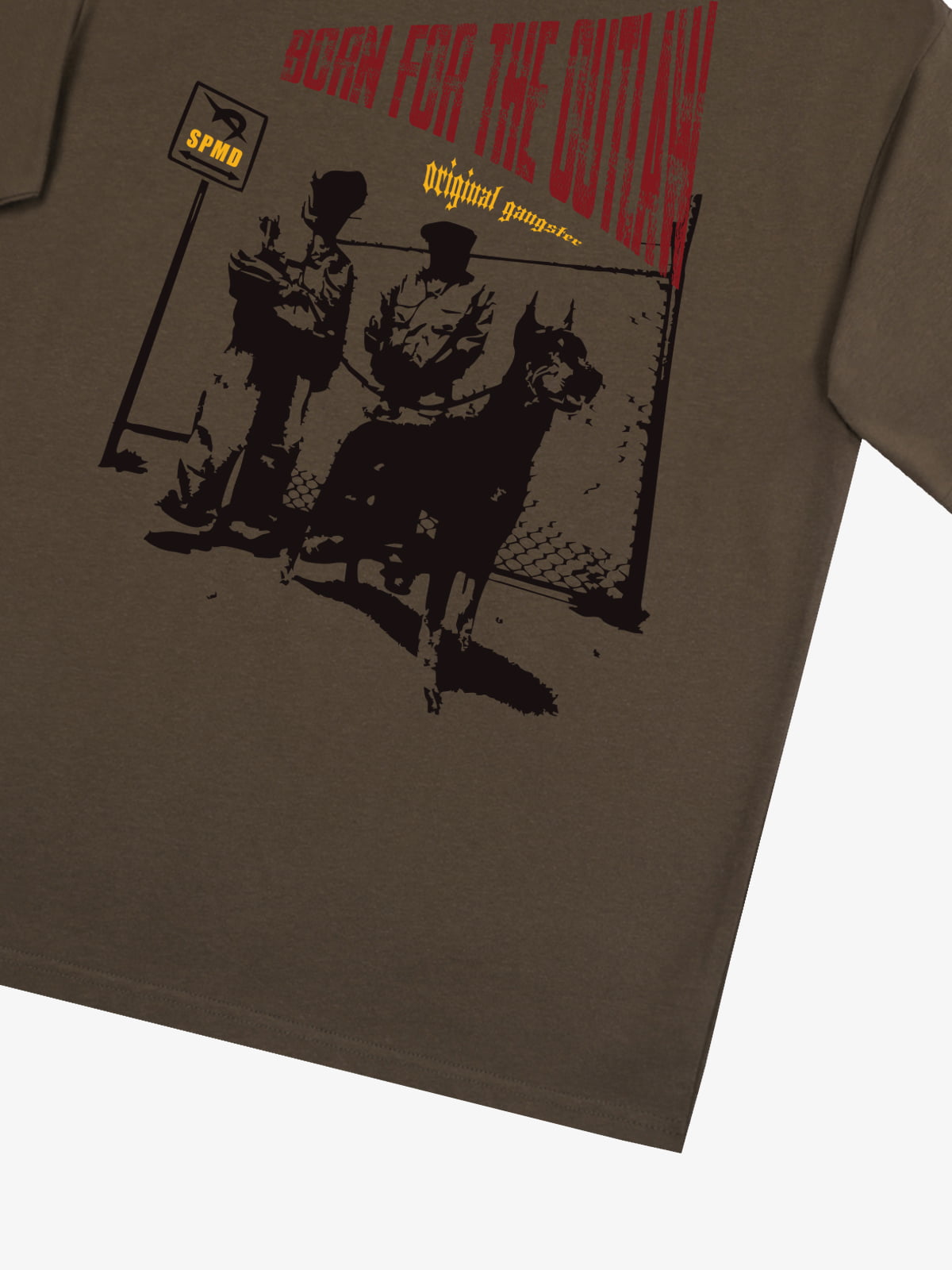 Original “Born for the Outlaw” Graphic Print T-Shirt 