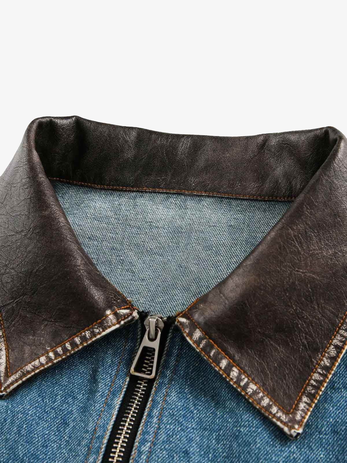 Heavy Washed Denim Work Jacket 