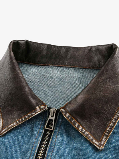Heavy Washed Denim Work Jacket 