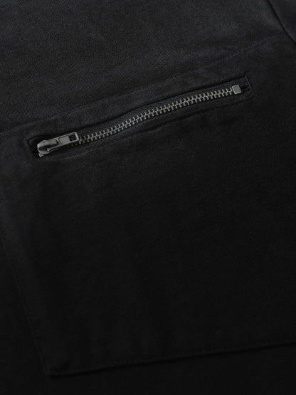 Street Dirty-Dye Distressed Cut Pocket T-shirt 