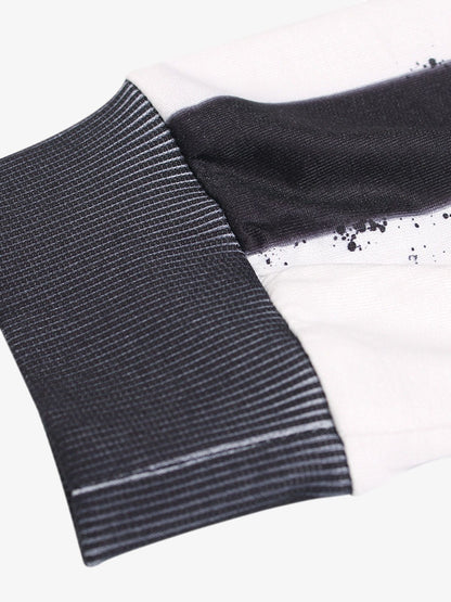 Thesupermade Color Contrast Print Long Sleeve Jersey T-shirt - 2307 
