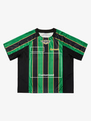 Original Retro Striped Spliced Sports Jersey T-Shirt - 2422 