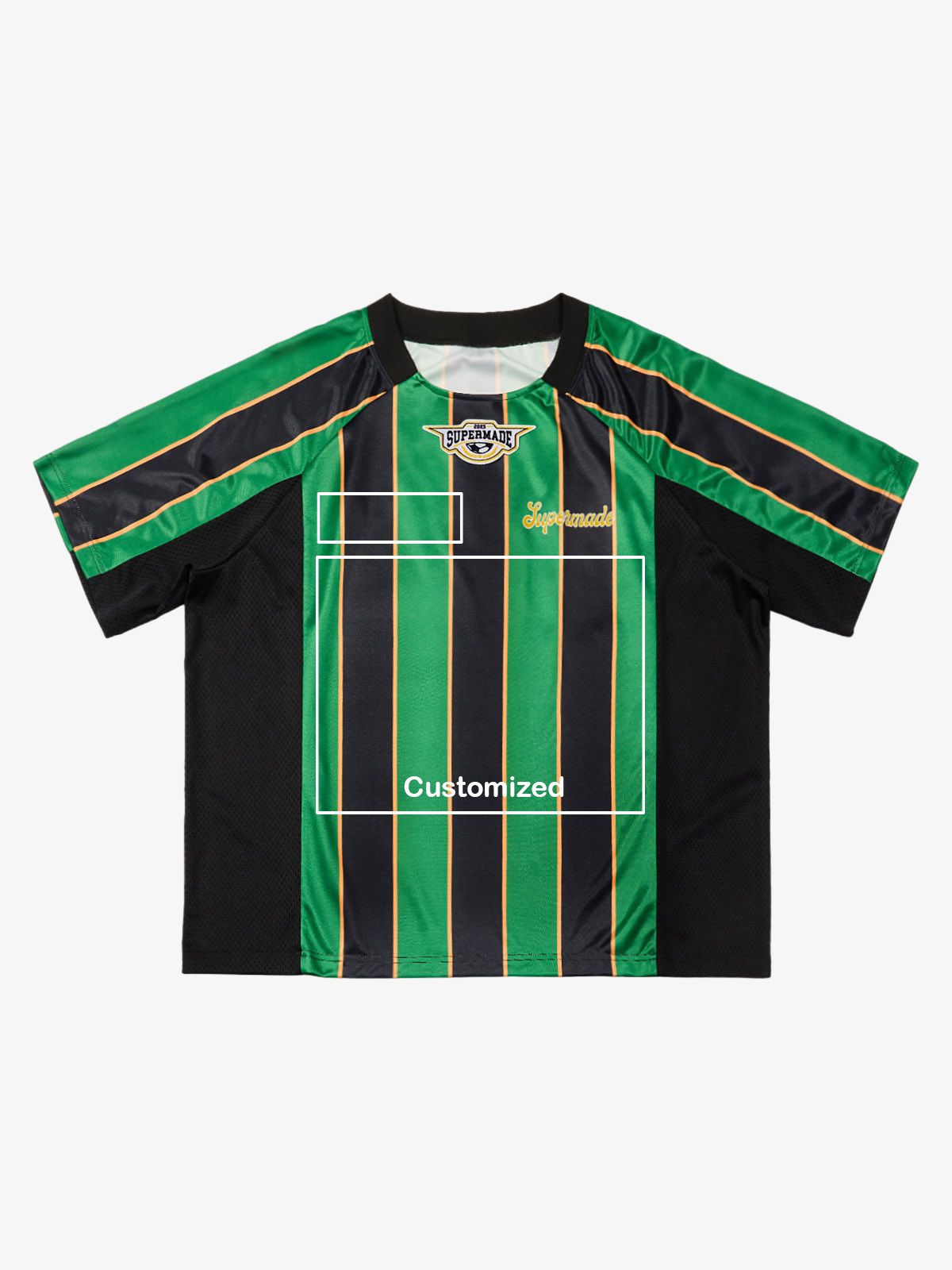 Original Retro Striped Spliced Sports Jersey T-Shirt - 2422 