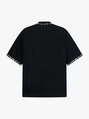 Elegant Pearl-Embellished Oversized T-Shirt 