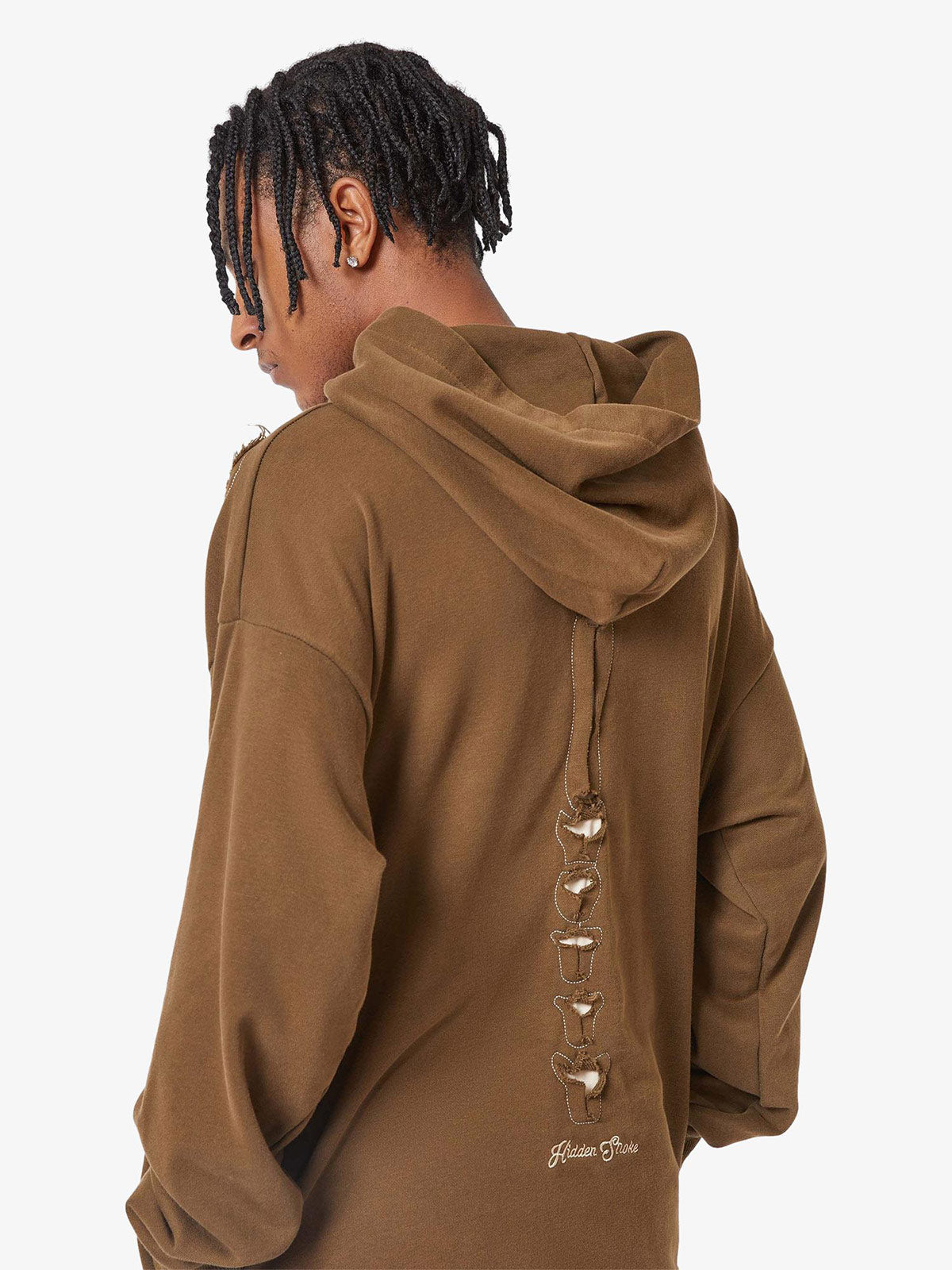 Thesupermade Washed And Aged Hooded Sweatshirt  - 1674 