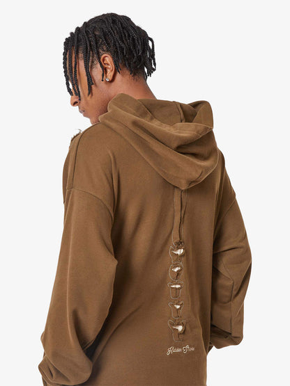 Thesupermade Washed And Aged Hooded Sweatshirt  - 1674 