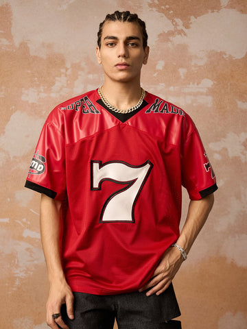 Original "SUPER 7" V-Neck Jersey T-SHIRT - 2424 
