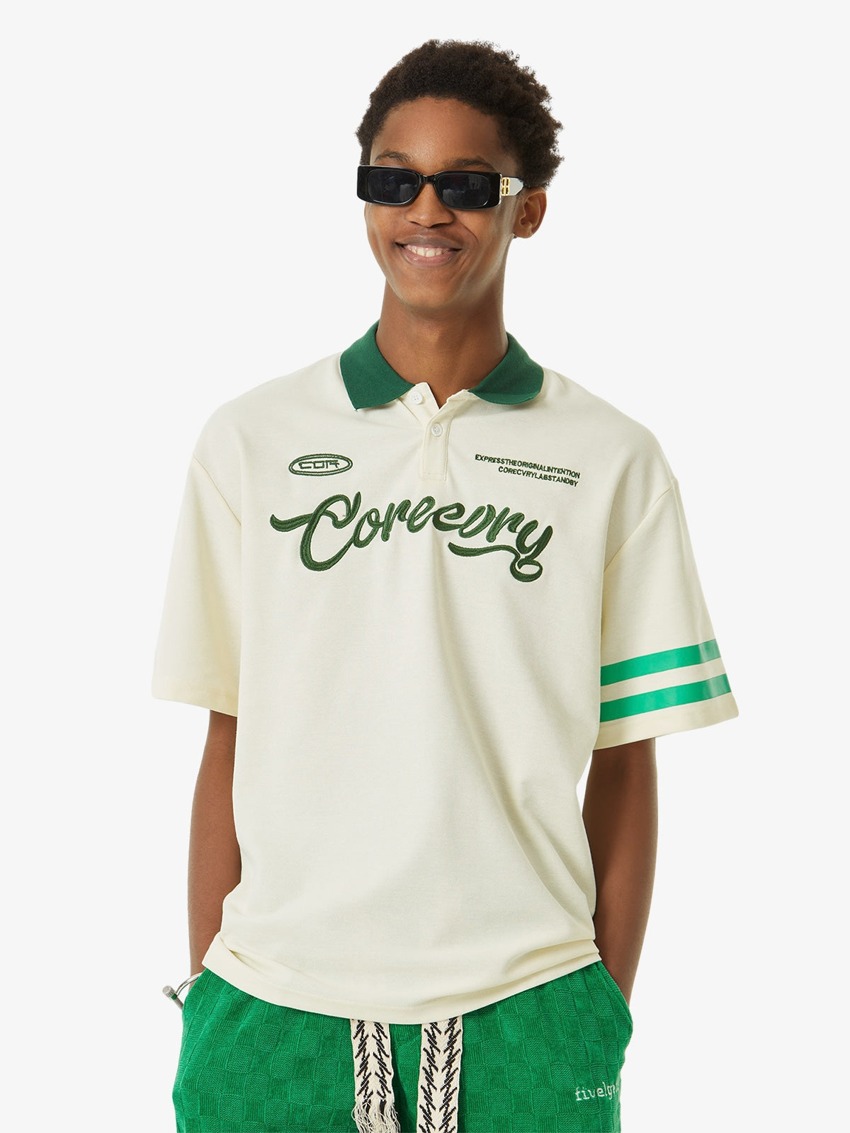 Thesupermade Letter Embroidered Polo Shirt - 1589 