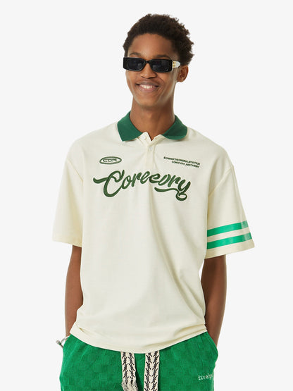 Thesupermade Letter Embroidered Polo Shirt - 1589 