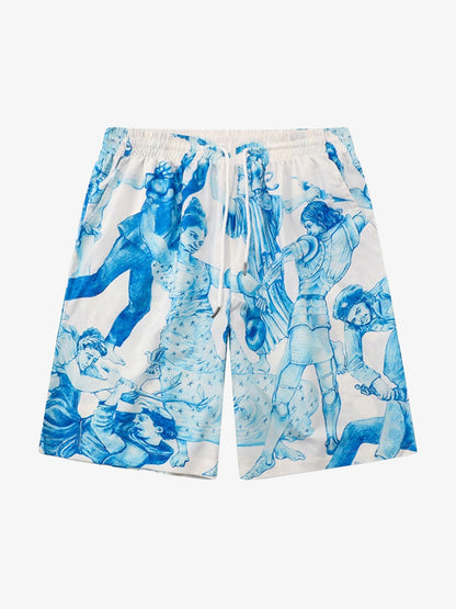 Rebels Printed Rap Beach Shirts Short Sets 