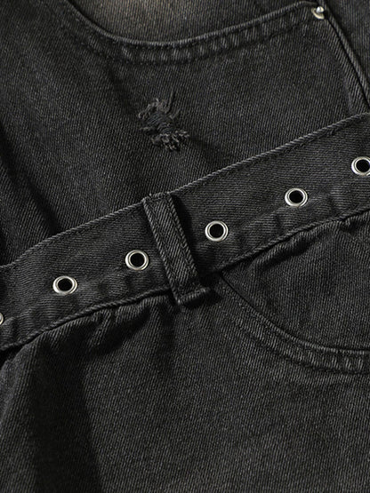 Vintage Washed Distressed Jeans 