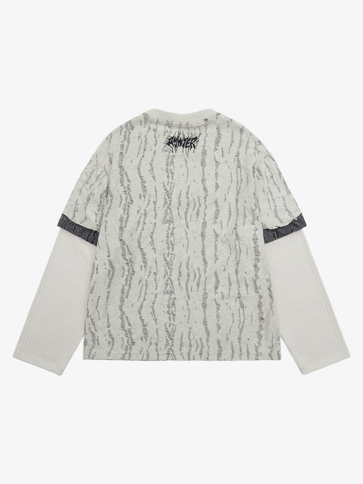 Thesupermade Faux Two-piece Distressed Woolen T-shirt - 2005 