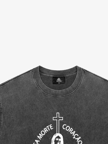 Original Retro Cross Religious Icon T-Shirt 