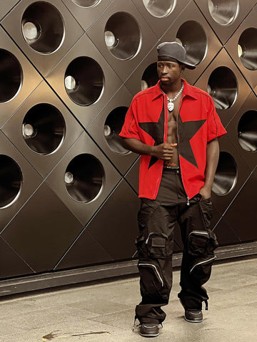 Thesupermade Star Zipper Design Shirt -1575 