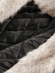 Spliced Fur Hooded Quilted Jacket - 2285 