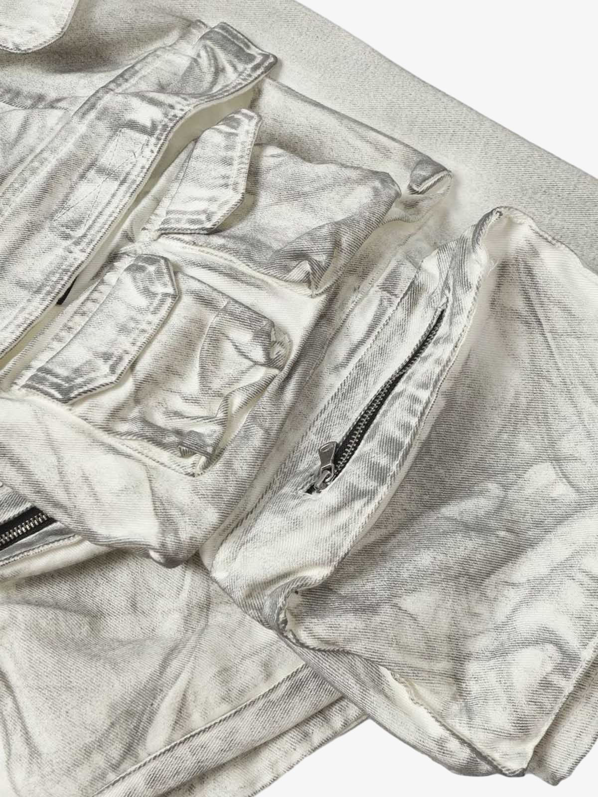 Distressed Multi-Pocket Cargo Shorts 