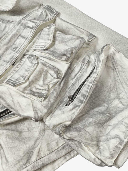 Distressed Multi-Pocket Cargo Shorts 
