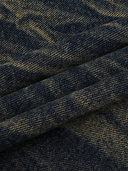 Distressed Washed Distressed Denim Set 