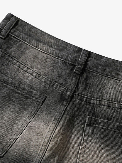 Vintage Washed Distressed Jeans 